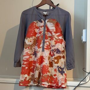 Odille Sheer Gray Blouse